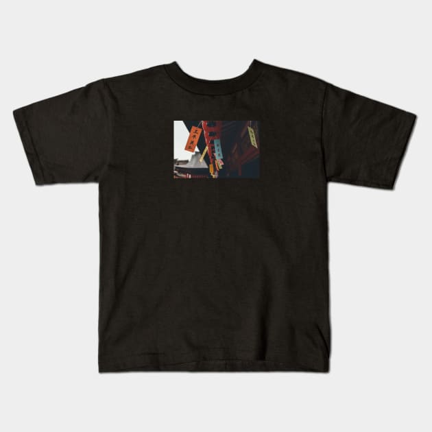 Colourful tags Kids T-Shirt by opticpixil